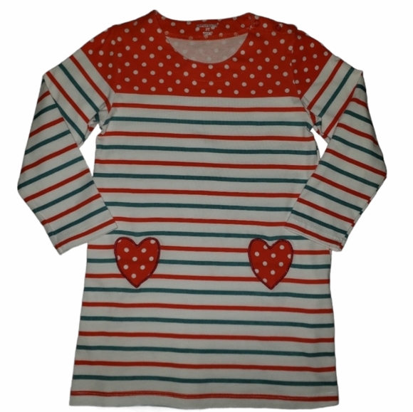 ❤ New Striped Polka Dot Valentine's Day Heart Dress ♥ - Picture 1 of 2